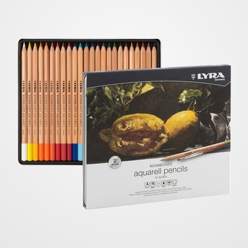 LAPICES ACUARELABLES LYRA REMBRANDT AQUARELL CAJA METAL de 24