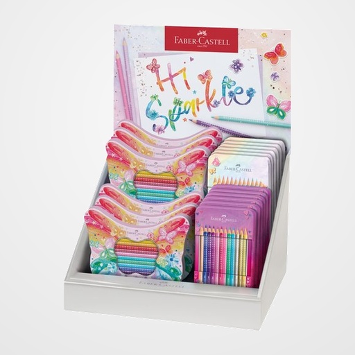 LAPICES de COLORES FABER-CASTELL SPARKLE EXPOSITOR de 18
