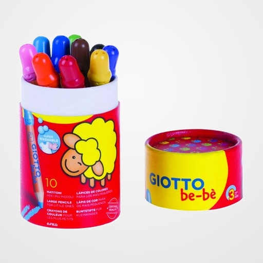 LAPICES de COLORES GIOTTO BEBE SUPER BOTE DE 10