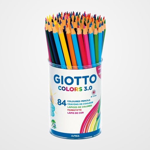 LAPICES GIOTTO COLORS 3.0 BOTE de 84 UNIDADES