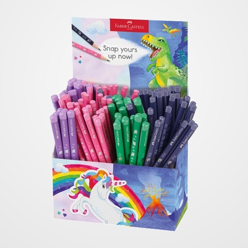 LAPIZ de GRAFITO FABER-CASTELL DINOSAURIOS & UNICORNIOS EXPOSITOR de 120