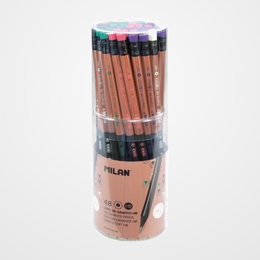 LAPIZ de GRAFITO MILAN con GOMA HB COOPER CAJA de 24