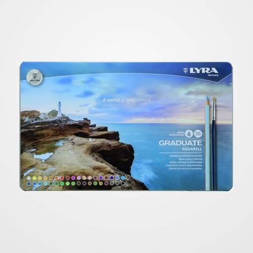 LAPIZ LYRA GRADUATE AQUARELL ESTUCHE METAL de 36