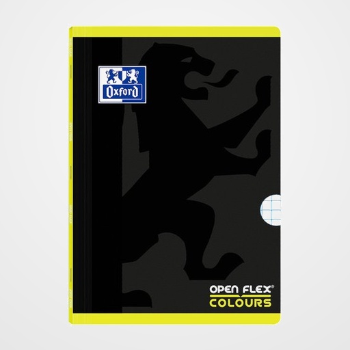 LIBRETA GRAPADA OXFORD SCHOOL OPENFLEX COLOURS A4 48h CON BANDA CUADRIC.5x5 LIMA