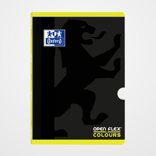 LIBRETA GRAPADA OXFORD SCHOOL OPENFLEX COLOURS A4 48h CON BANDA HORIZONTAL LIMA