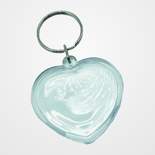 LLAVEROS CORAZON NIEFENVER PLASTICO CRISTAL 4,5 CM PACK de 6 UNIDADES
