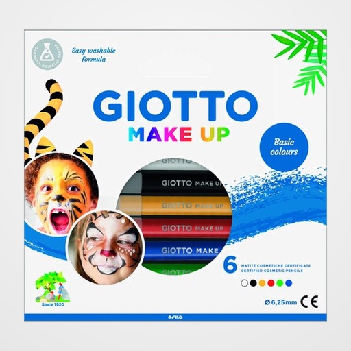 MAQUILLAJE GIOTTO MAKE UP SET LAPICES COSMETICOS COLORES CLASICOS CAJA DE 6
