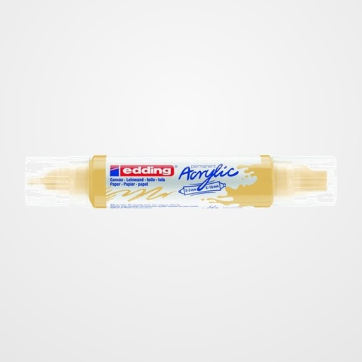 MARCADOR ACRYLIC EDDING 5400 3D DOBLE PUNTA (2-3/5-10 mm) AMARILLO PASTEL