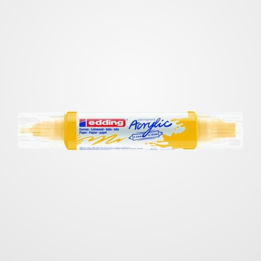 MARCADOR ACRYLIC EDDING 5400 3D DOBLE PUNTA (2-3/5-10 mm) AMARILLO TRAFICO
