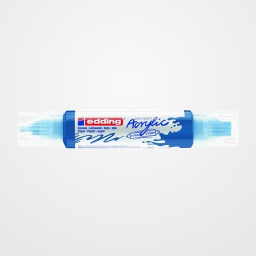 MARCADOR ACRYLIC EDDING 5400 3D DOBLE PUNTA (2-3/5-10 mm) AZUL GENCIANA