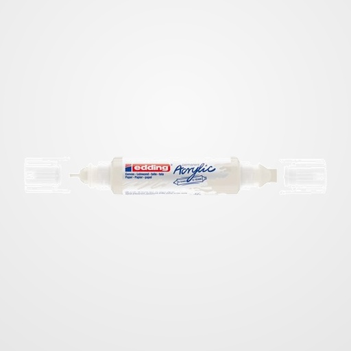 MARCADOR ACRYLIC EDDING 5400 3D DOBLE PUNTA (2-3/5-10 mm) BLANCO