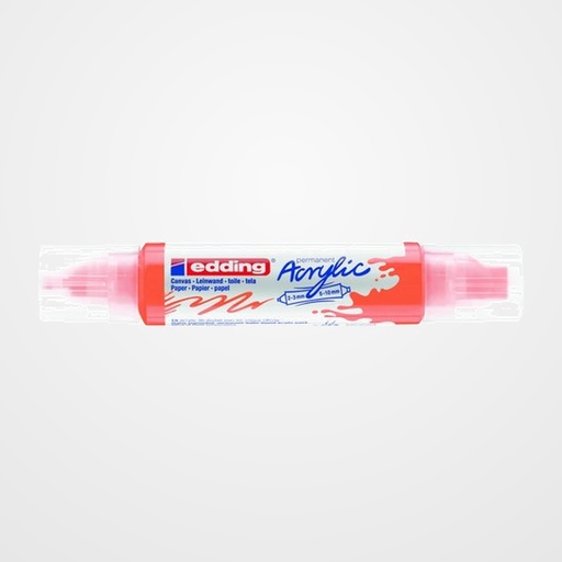 MARCADOR ACRYLIC EDDING 5400 3D DOBLE PUNTA (2-3/5-10 mm) NARANJA NEON