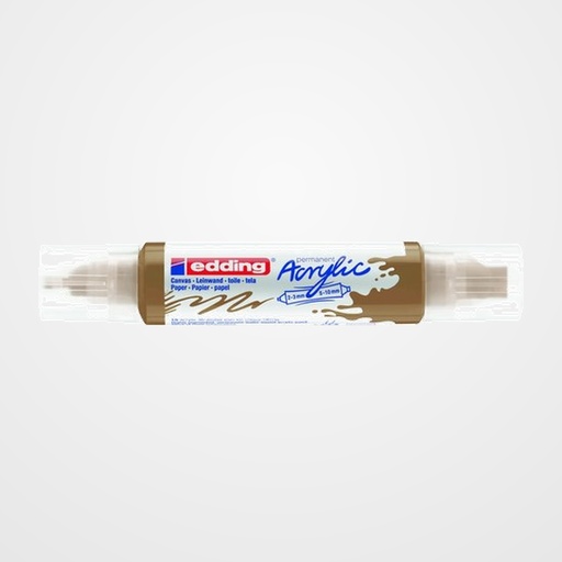 MARCADOR ACRYLIC EDDING 5400 3D DOBLE PUNTA (2-3/5-10 mm) ORO