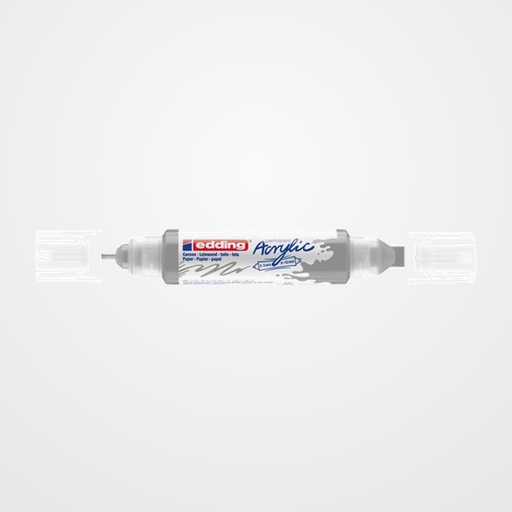 MARCADOR ACRYLIC EDDING 5400 3D DOBLE PUNTA (2-3/5-10 mm) PLATA