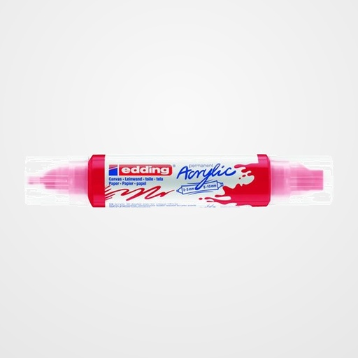MARCADOR ACRYLIC EDDING 5400 3D DOBLE PUNTA (2-3/5-10 mm) ROJO TRAFICO