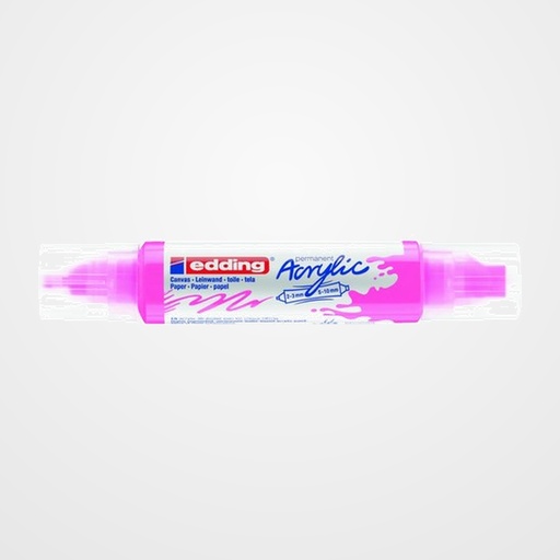 MARCADOR ACRYLIC EDDING 5400 3D DOBLE PUNTA (2-3/5-10 mm) ROSA NEON