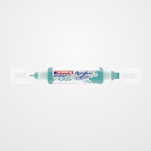 MARCADOR ACRYLIC EDDING 5400 3D DOBLE PUNTA (2-3/5-10 mm) TURQUESA