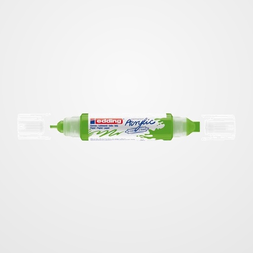 MARCADOR ACRYLIC EDDING 5400 3D DOBLE PUNTA (2-3/5-10 mm) VERDE LIMON