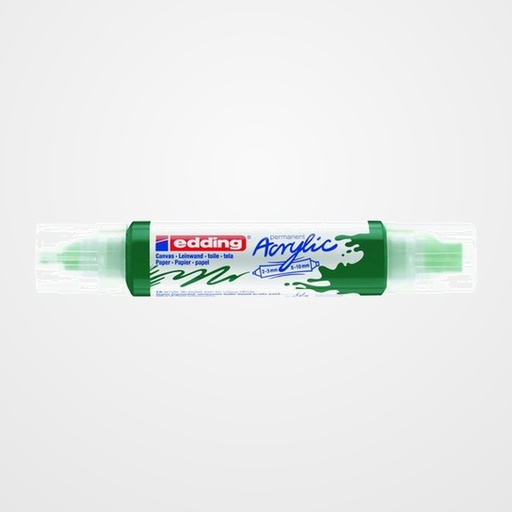 MARCADOR ACRYLIC EDDING 5400 3D DOBLE PUNTA (2-3/5-10 mm) VERDE MUSGO
