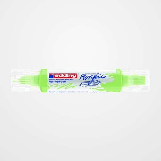 MARCADOR ACRYLIC EDDING 5400 3D DOBLE PUNTA (2-3/5-10 mm) VERDE PASTEL
