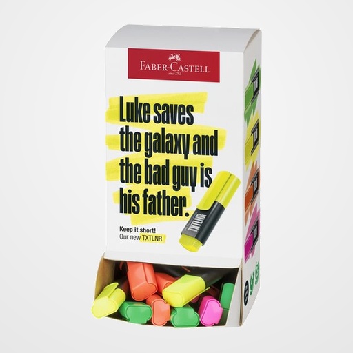 MARCADOR FLUOR FABER-CASTELL TEXTLINER 1542 EXPOSITOR de 60