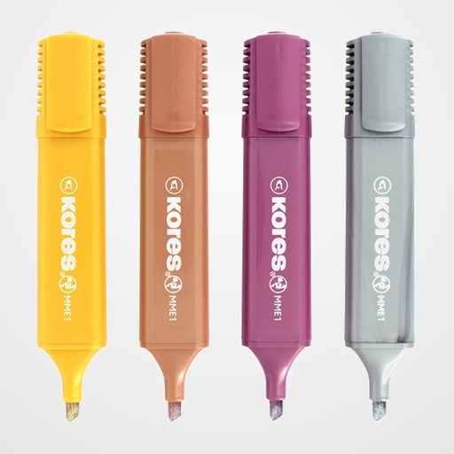 MARCADOR FLUOR KORES METALIZADOS MME1 CAJA de 4