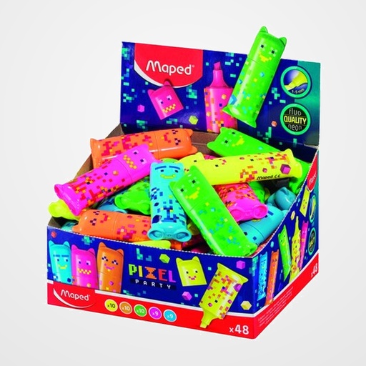 MARCADOR FLUOR MAPED FLUO PEPS MINI FRIENDS POCKET EXPOSITOR de 48