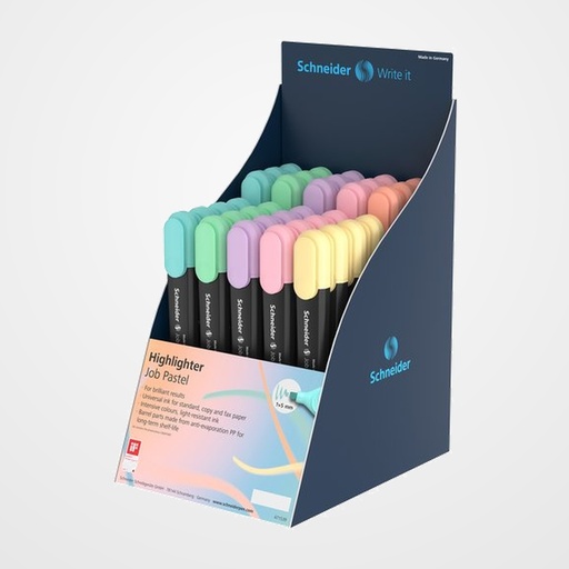 MARCADOR FLUOR SCHNEIDER JOB PASTEL SURTIDO EXPOSITOR de 55