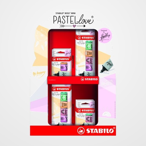 MARCADOR FLUOR STABILO BOSS MINI 07  PASTEL EXPOSITOR de 72