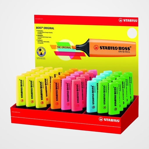 MARCADOR FLUOR STABILO BOSS 70 EXPOSITOR de  45