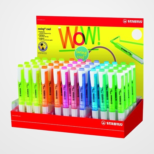 MARCADOR FLUOR STABILO SWING COOL 275 EXPOSITOR DE 48