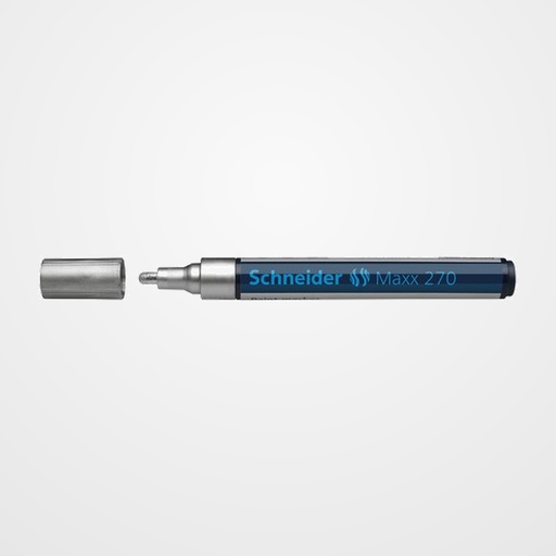 MARCADOR PERMANENTE SCHNEIDER MAXX 270 CONICO 1-3 mm PLATA