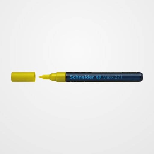 MARCADOR PERMANENTE SCHNEIDER MAXX 271 CONICO 1-2 mm AMARILLO