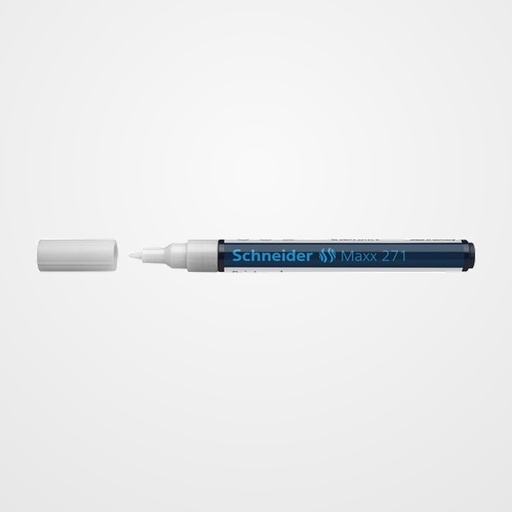 MARCADOR PERMANENTE SCHNEIDER MAXX 271 CONICO 1-2 mm BLANCO