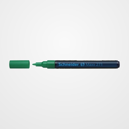 MARCADOR PERMANENTE SCHNEIDER MAXX 271 CONICO 1-2 mm VERDE