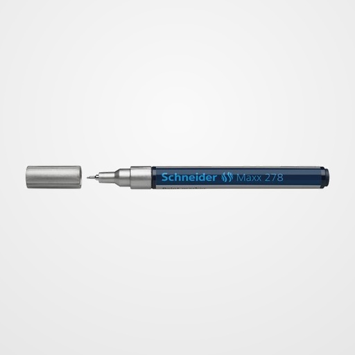 MARCADOR PERMANENTE SCHNEIDER MAXX 278 CONICO 0,8 mm PLATA