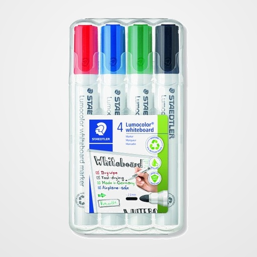MARCADOR PIZARRA STAEDTLER 351 LUMOCOLOR CONICO BOX de 4