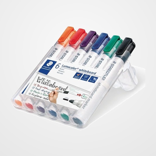 MARCADOR PIZARRA STAEDTLER 351 LUMOCOLOR CONICO BOX de 6