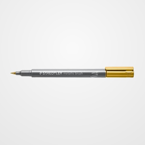 MARCADOR T.OPACA NO PERM. STAEDTLER 8321 METALICO PUNTA PINCEL ORO BLISTER de 10