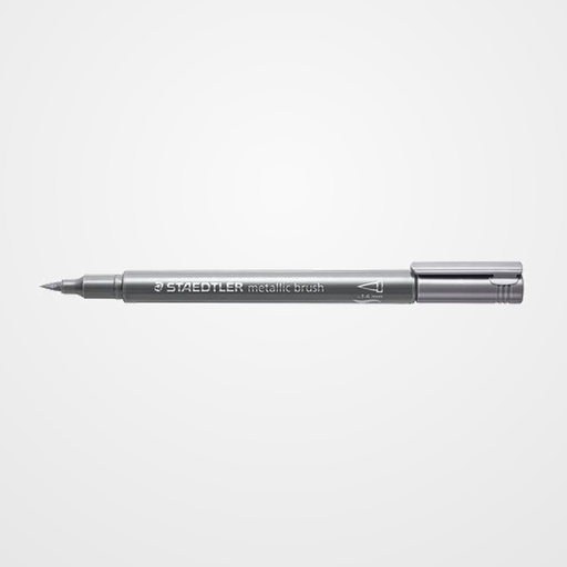 MARCADOR T.OPACA NO PERM. STAEDTLER 8321 METALICO PUNTA PINCEL PLATA