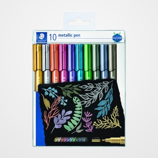 MARCADOR T.OPACA NO PERM. STAEDTLER 8323 METALICO BLISTER de 10