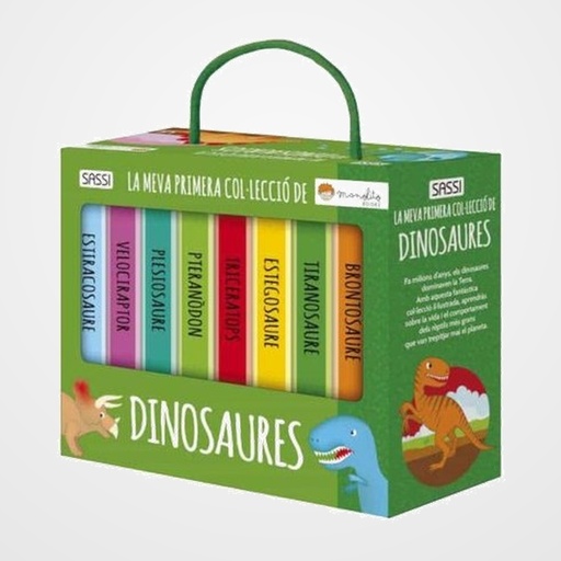 MI PRIMERA BIBLIOTECA SASSI MANOLITO BOOKS ELS DINOSAURES - CATALAN (8 libros de 10 pag.) (+2 años)