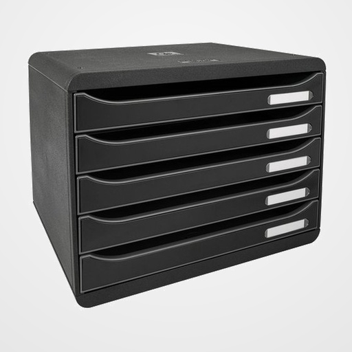 MODULO EXACOMPTA BIG-BOX PLUS APAISADO 5 CAJONES COLORES NEGRO