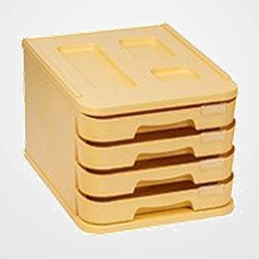 MODULO FAIBO 4 CAJONES AMARILLO PASTEL