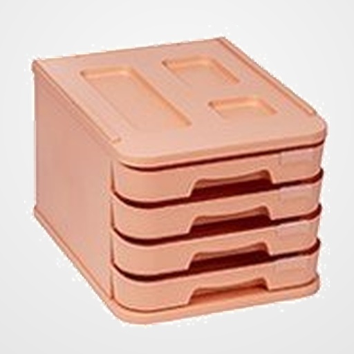 MODULO FAIBO 4 CAJONES NARANJA PASTEL