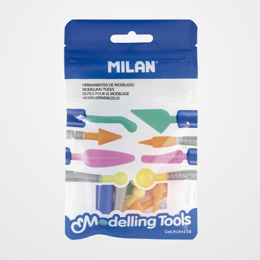MOLDEADORES MILAN BOLSA de 10 (2 mangos + 8 puntas)