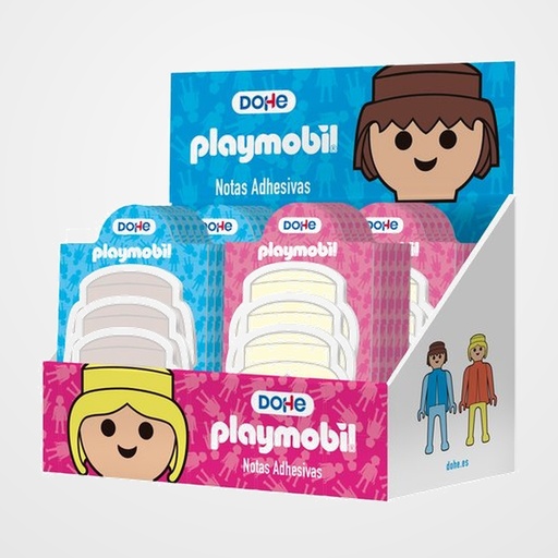 NOTAS ADHESIVAS DOHE PLAYMOBIL 70x70 25h SURTIDO EXPOSITOR de 24