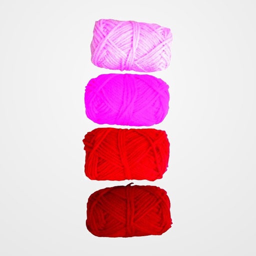OVILLOS LANA NIEFENVER 28gr.TONOS ROJOS PACK DE 4