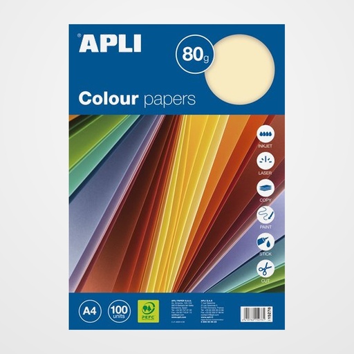 PAPEL COLOR A4 80g 100h SURTIDO PASTEL