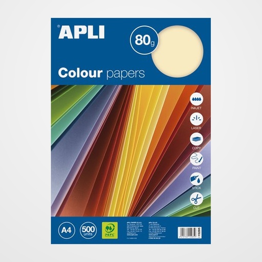 PAPEL COLOR A4 80g 500h SURTIDO PASTEL